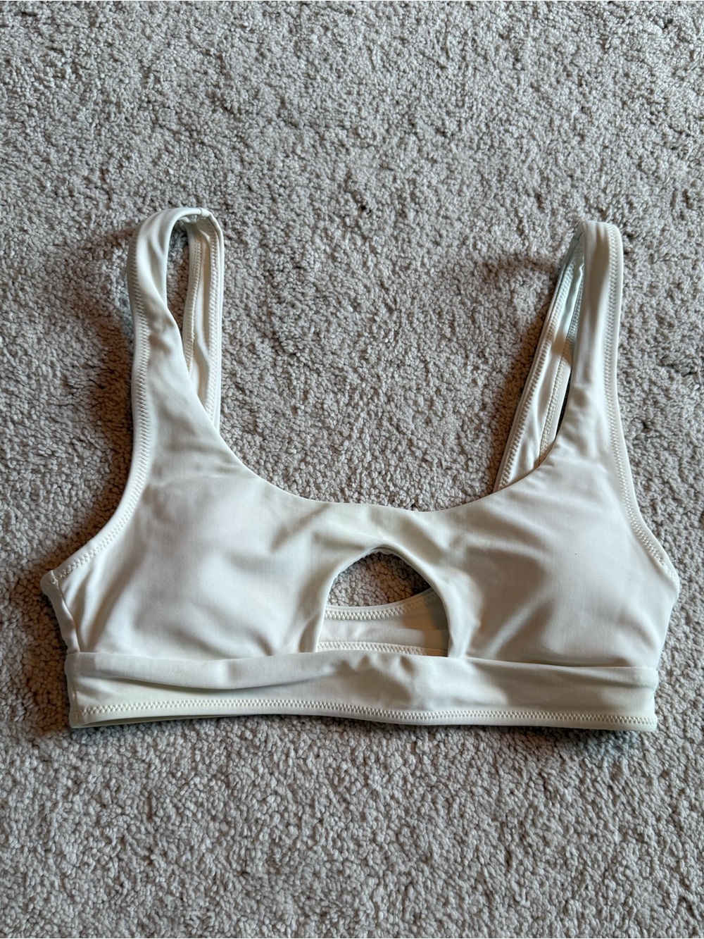 Forever 21 Cream Scoop Cutout Bralette
